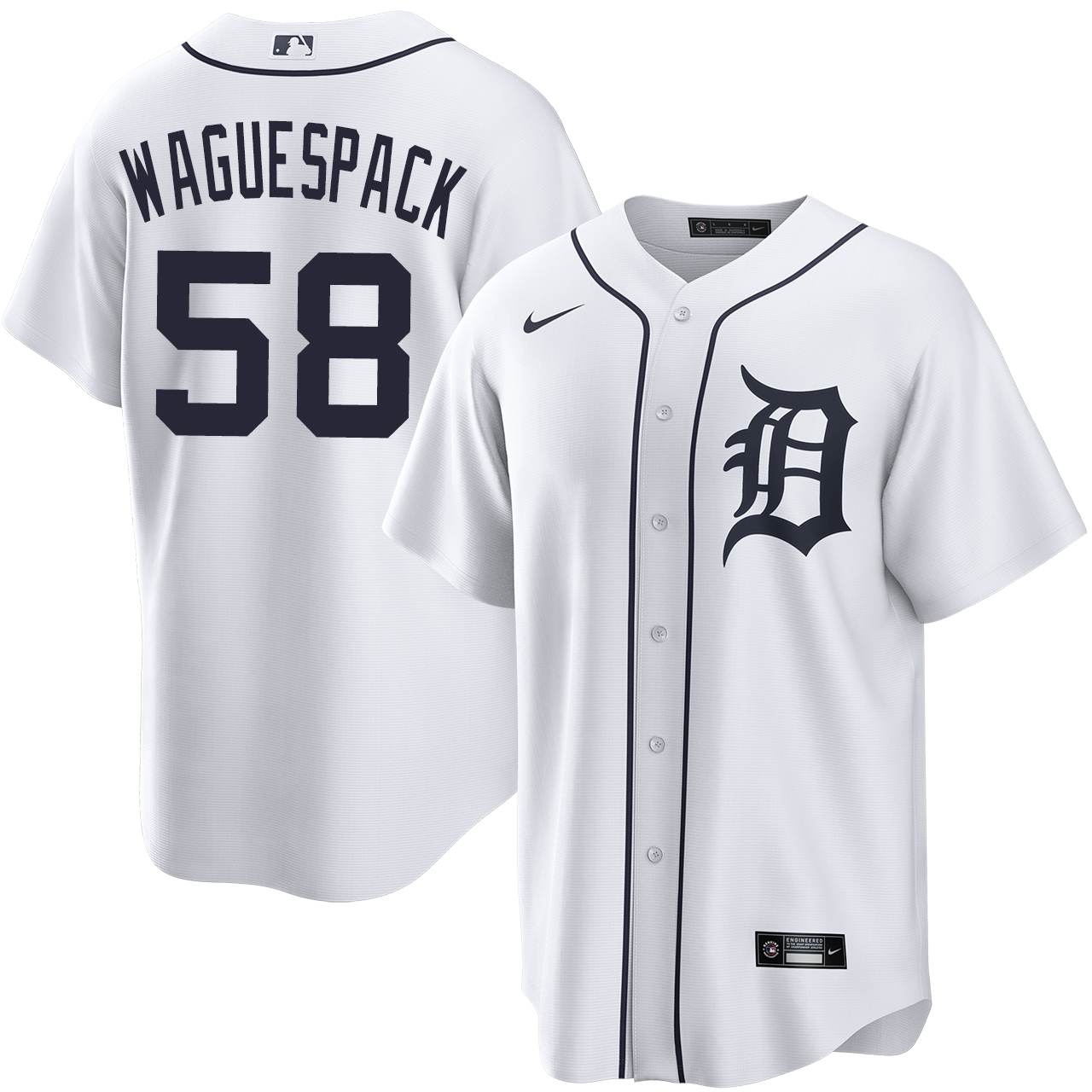 Jacob Waguespack Detroit Tigers Home Jersey by NIKE® | Official MLB®