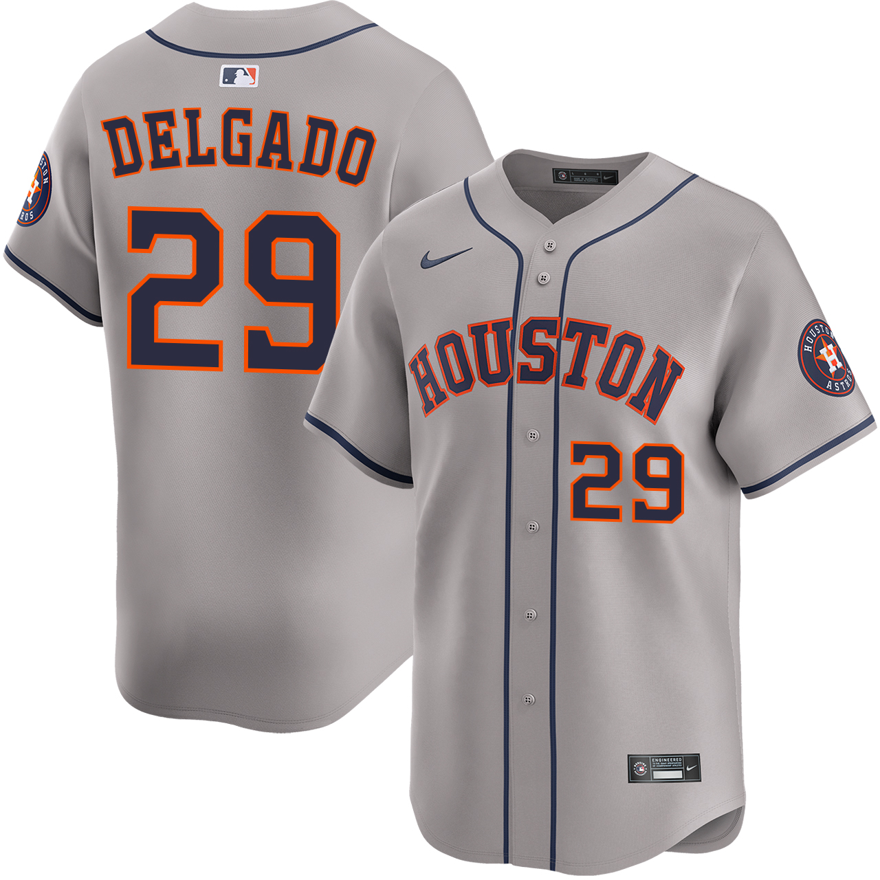 Raynel Delgado Houston Astros Road Limited Jersey by NIKE