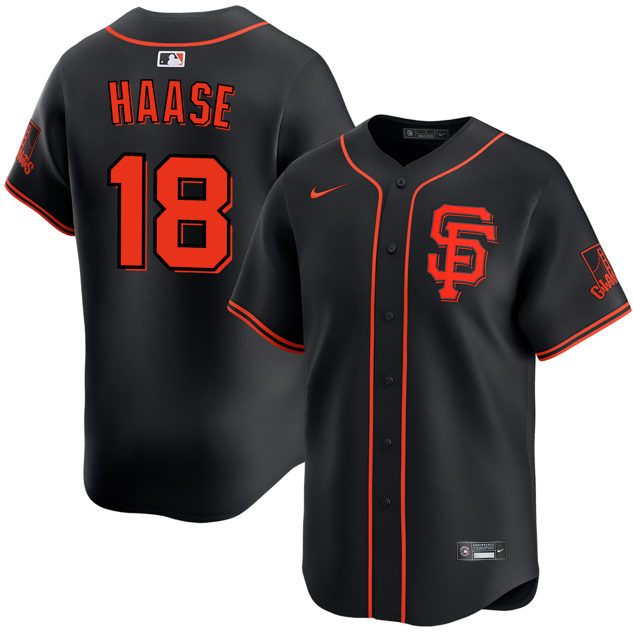 Eric Haase San Francisco Giants Alternate Black Limited Jersey by