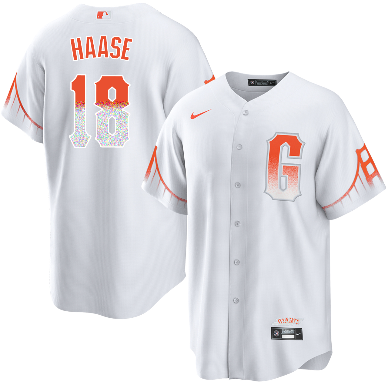 Eric Haase San Francisco Giants White City Connect Jersey by NIKE