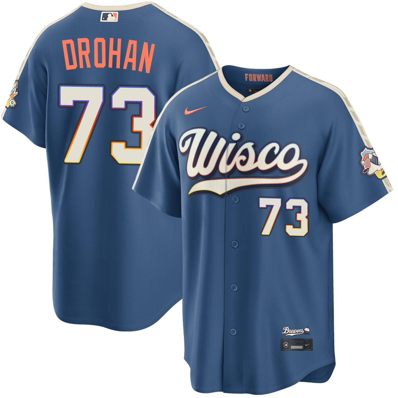 Shane Drohan Milwaukee Brewers Mineral Blue 2026 City Connect