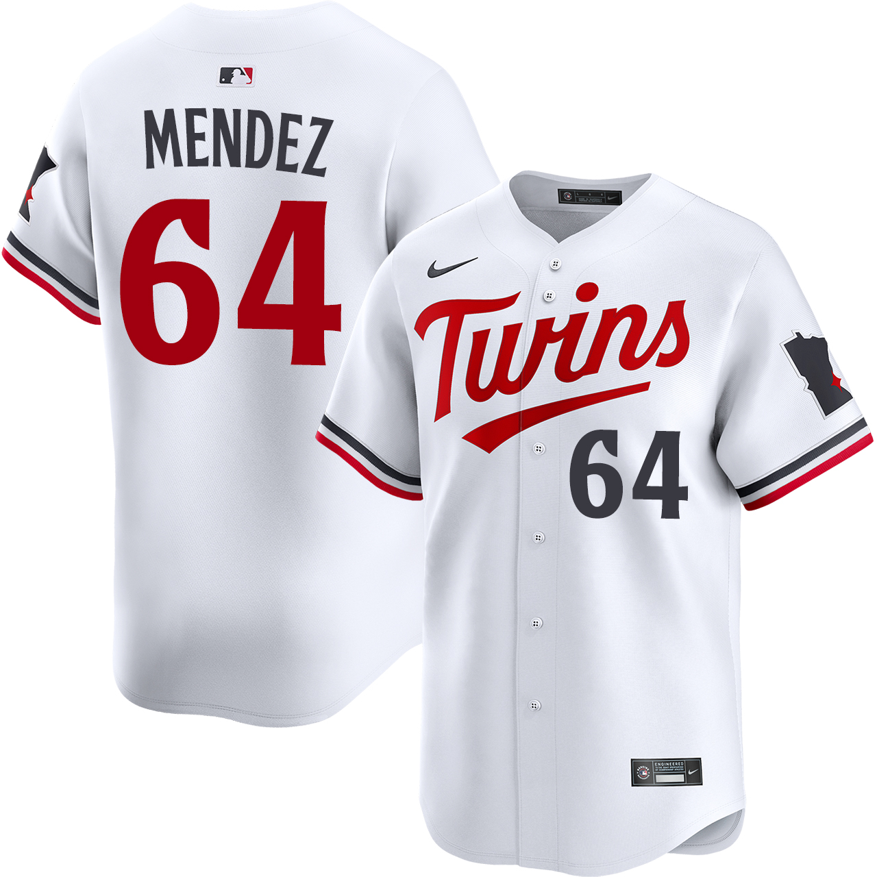 Hendry Mendez Minnesota Twins Home Limited Jersey by NIKE