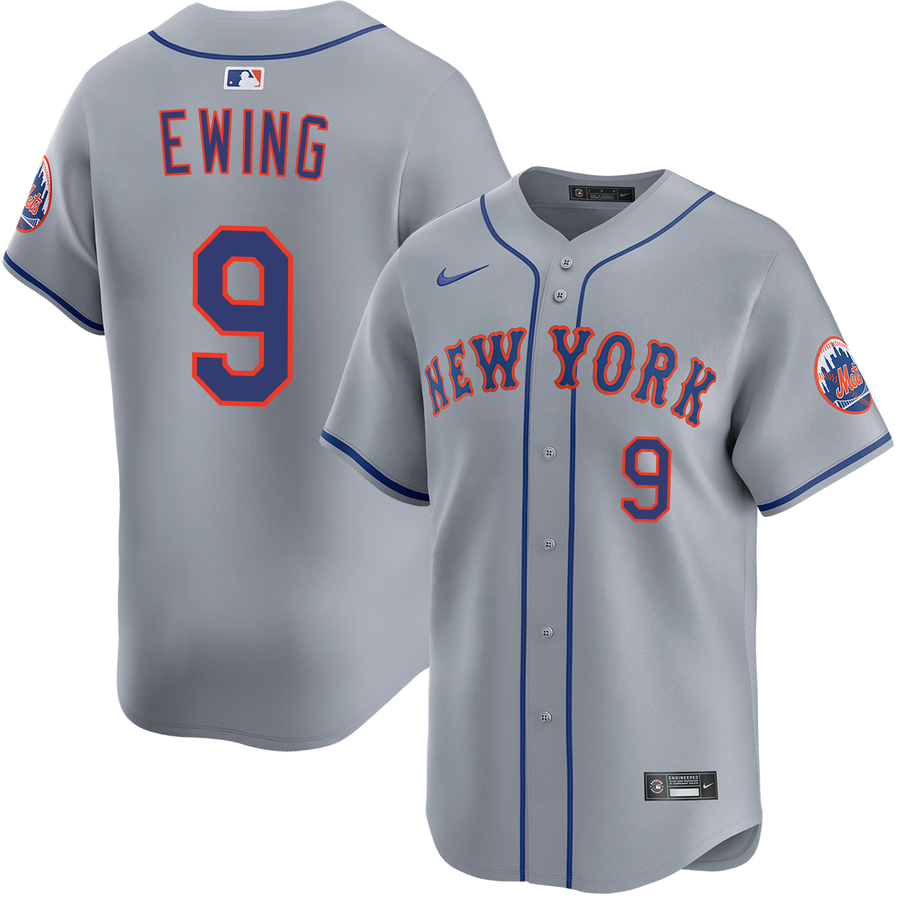A.J. Ewing New York Mets Road Gray Limited Jersey by NIKE