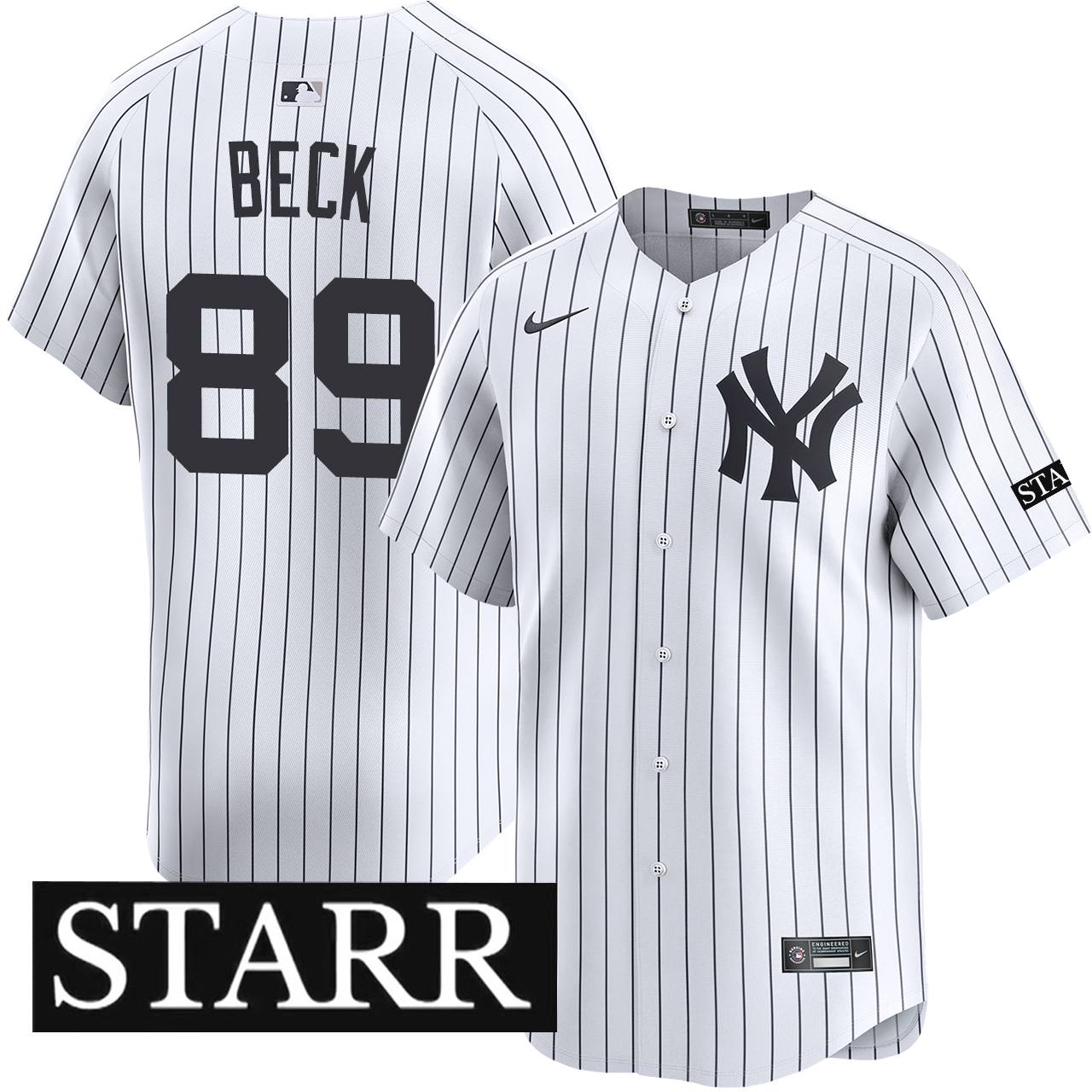 Brendan Beck New York Yankees Home Limited Starr Patch Jersey by