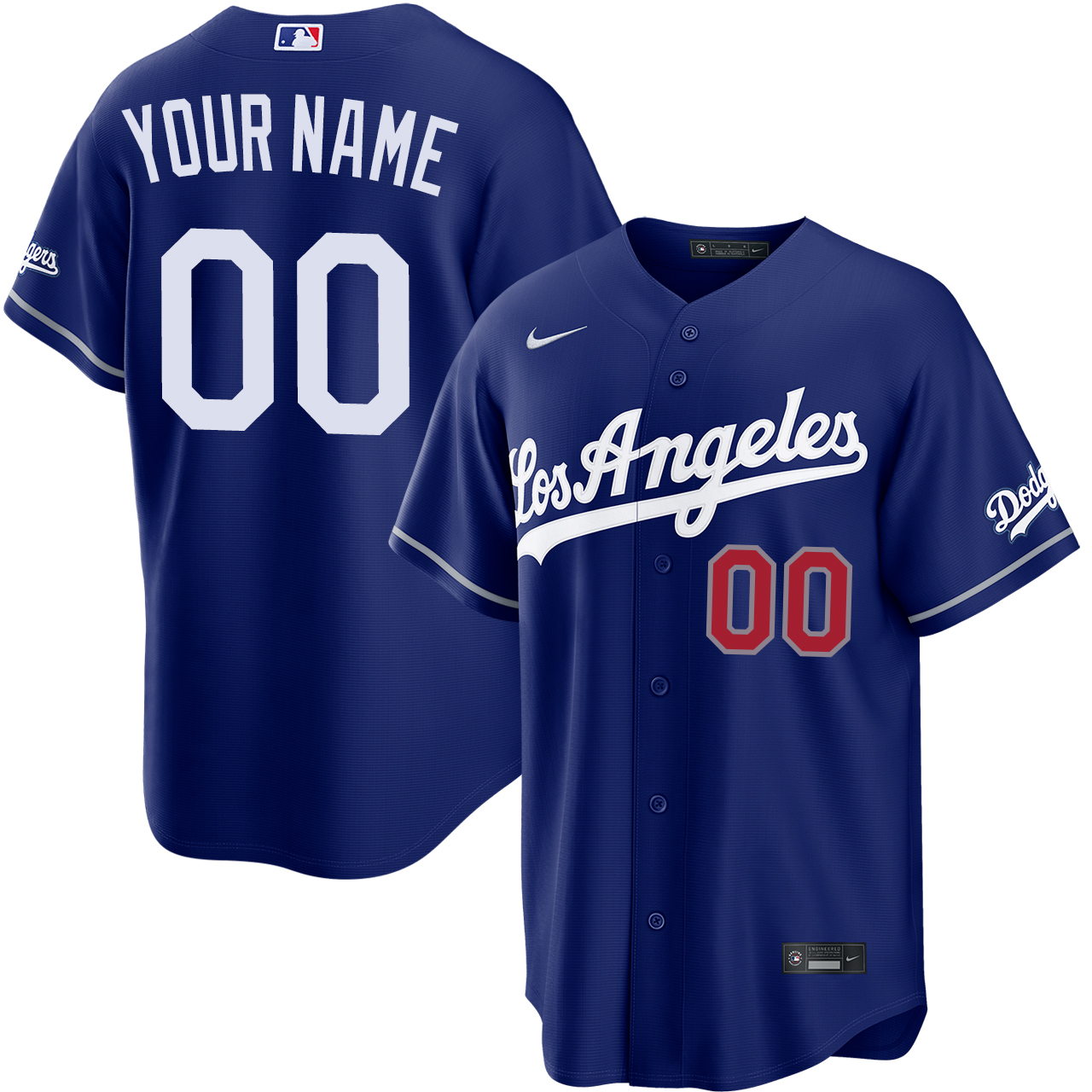 Los Angeles Dodgers Personalized Alternate Royal Stadium Jersey by