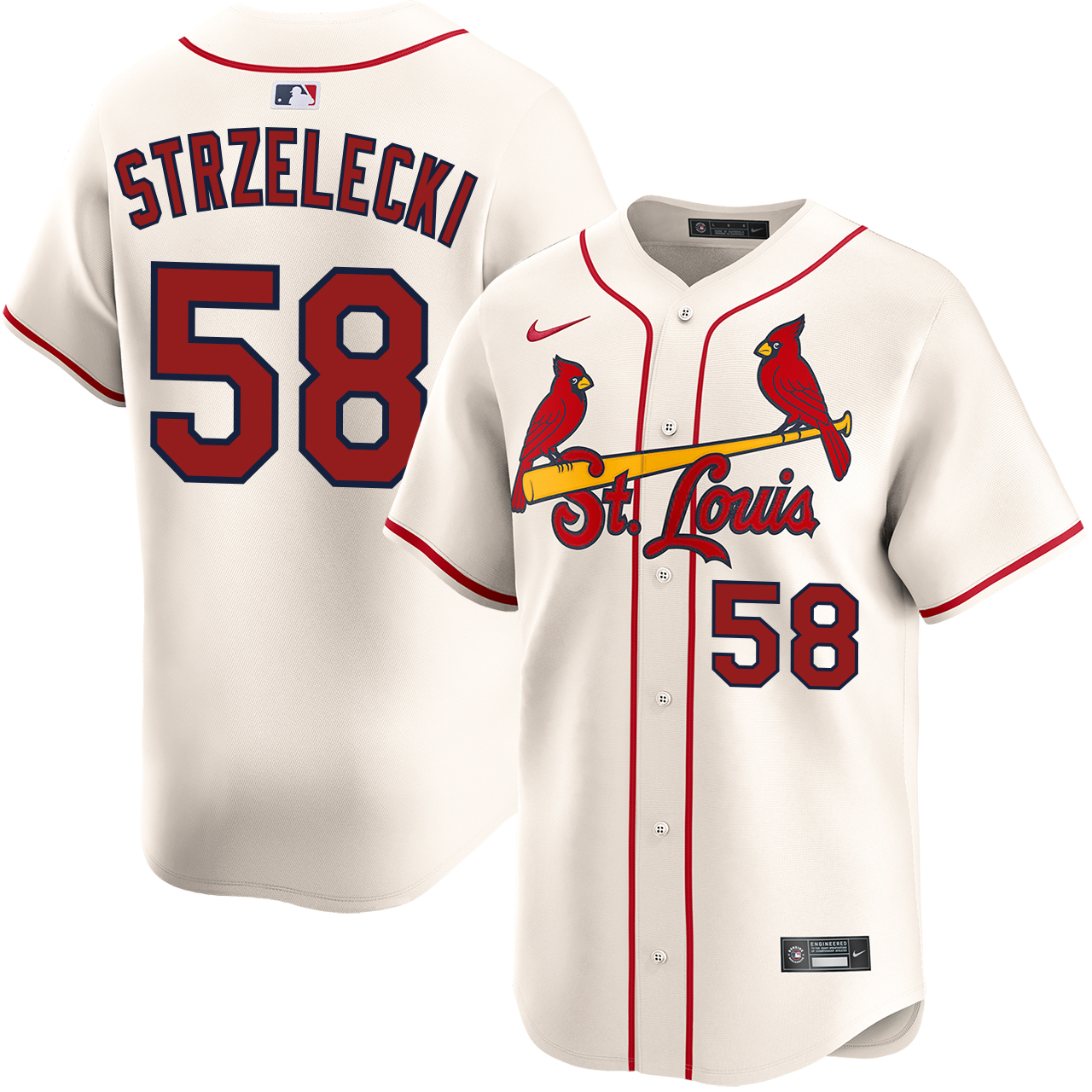 Peter Strzelecki St. Louis Cardinals Alternate Cream Limited