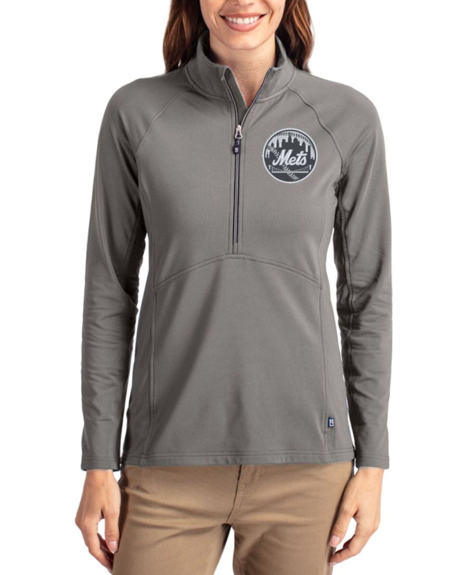 New York Mets Mono Women's Elemental Grey Adapt Soft Knit Stretch