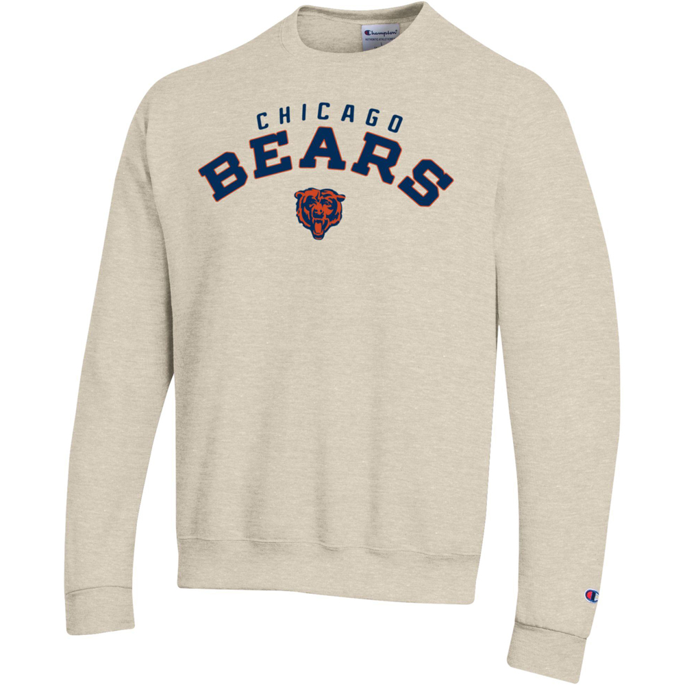 CHICAGO Bears セーター Chicago Bears Powerblend® Heather Oatmeal Endzone Crewneck