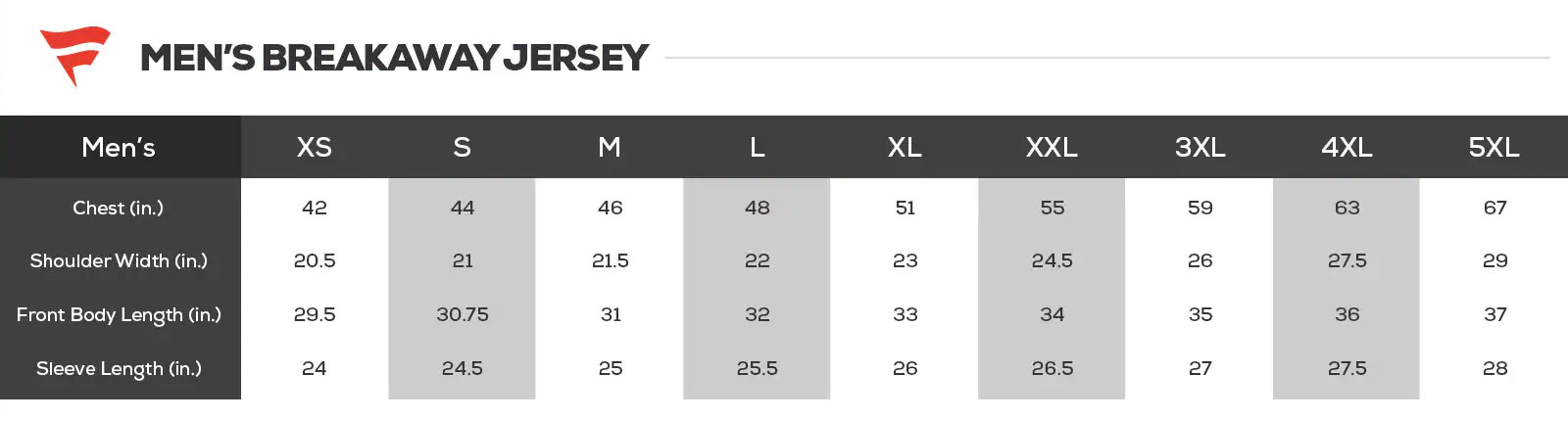 NHL Jersey Size Chart NHL Jersey Size Chart