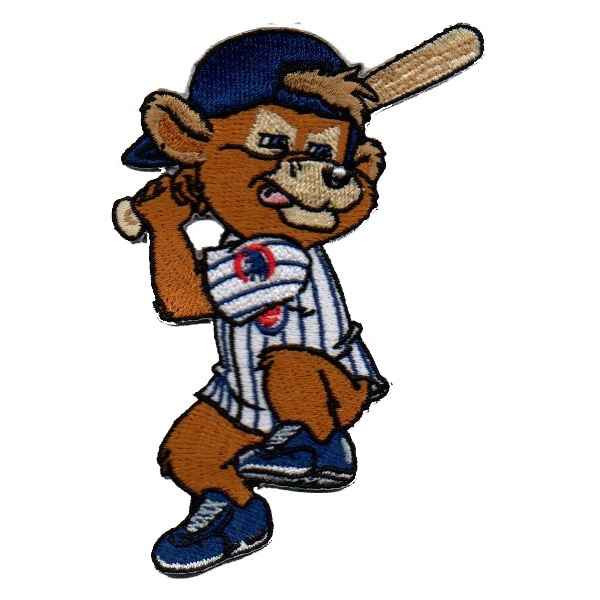 Chicago Cubs 12 Clark Mascot Batting Steel Logo Sign - BiggSports