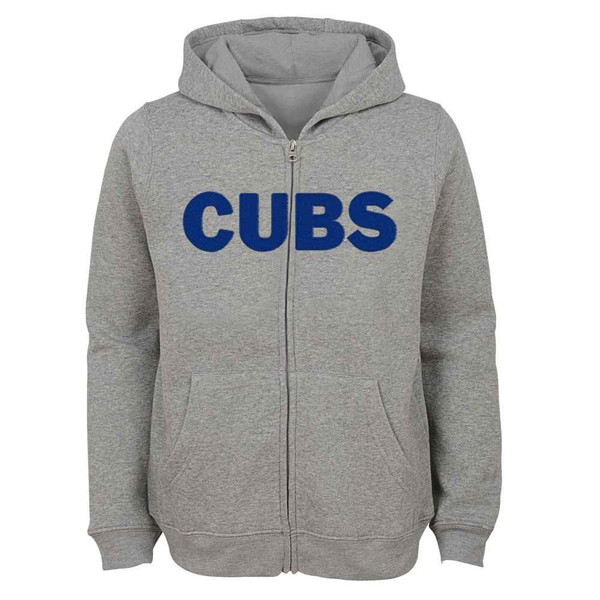 Chicago Cubs Youth Twill Full-Zip Road Hoodie