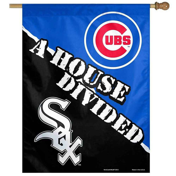 Chicago Cubs / White Sox Vertical House Divided Flag by WinCraft