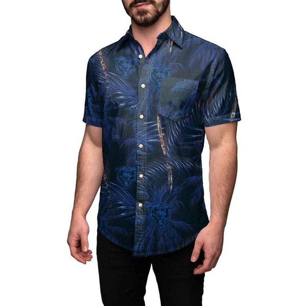 Chicago Bears Harmonic Floral Button Up Shirt by FOCO
