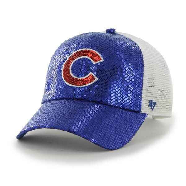 Fan Favorite Women's '47 Royal Chicago Cubs Sparkle Adjustable Hat