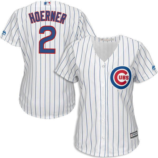 Nico Hoerner Chicago Cubs Women's Home Jersey by Majestic