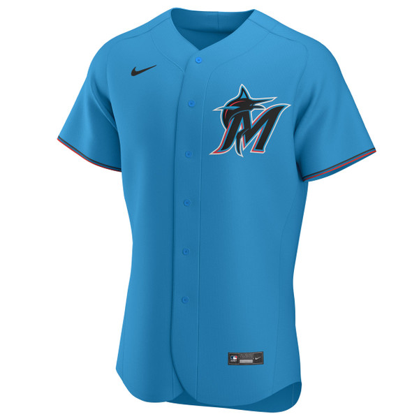 Miami Marlins Blue Alternate Authentic Jersey by Nike