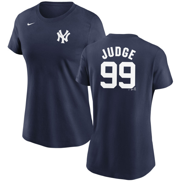 Aaron Judge Ladies T-Shirt - Navy NY Yankees Womens T-Shirt