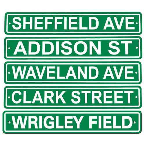 Chicago Cubs Shirt W Waveland Ave Wrigley Field Street Sign 