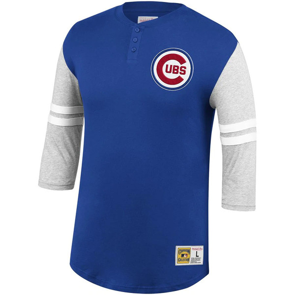 Chicago Cubs 3/4-Sleeve Henley T-Shirt