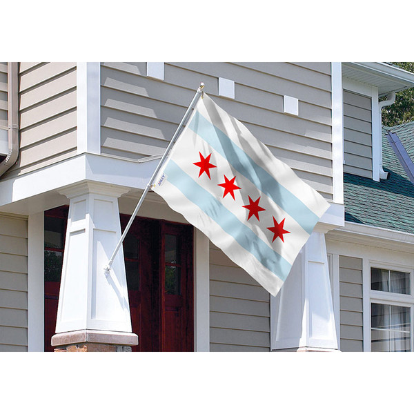 City of Chicago 3' x 5' Banner Flag Chicago Flag