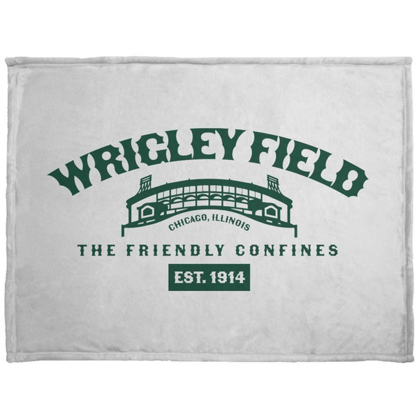 Wrigley Field Cozy Plush Fleece Blanket Wrigley Field Souvenirs