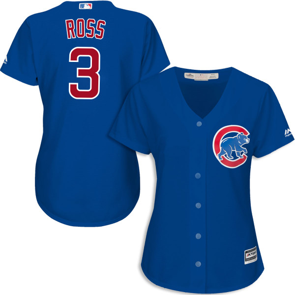 Women's Majestic Chicago Cubs #3 David Ross Authentic Pink Fashion