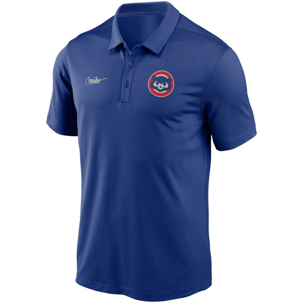 Nike Men's Chicago Cubs Logo Franchise Blue Polo T-Shirt