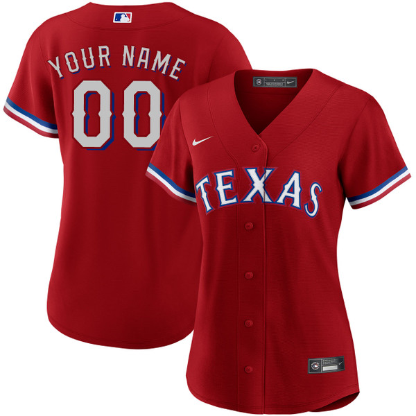 Texas Rangers Red Alternate Jersey by NIKE