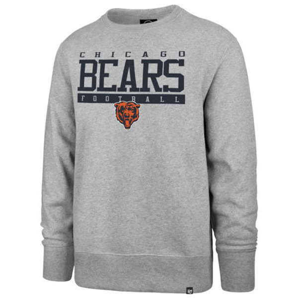 '47 Chicago Bears Relay Grey Strider Headline Crew Sweatshirt Small