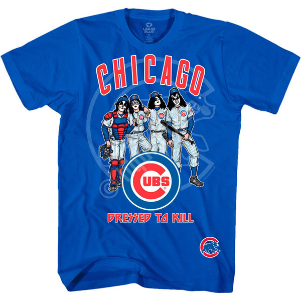 MLB x Grateful Dead x Cubs  Retro Chicago Cubs Baseball T-Shirt