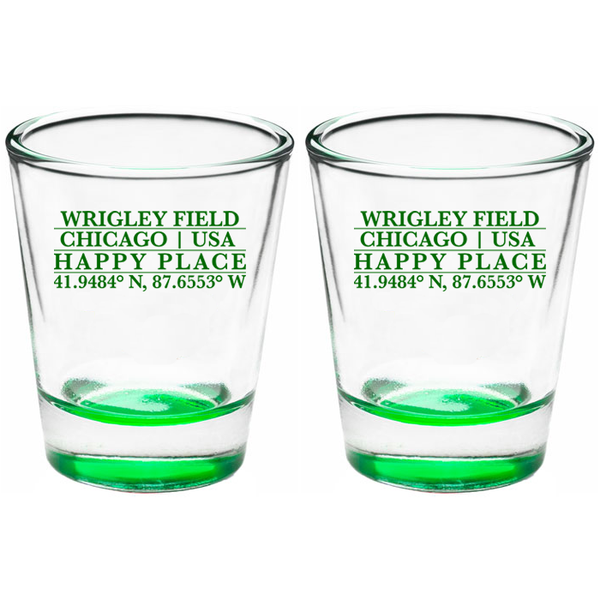 Wrigley Field Happy Place Shot Glass Wrigley Field Souvenirs