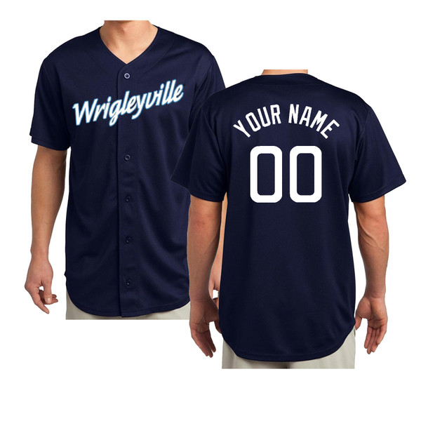 Seiya Ian Happ 2023 Cubs Printed Baseball Jersey Navy