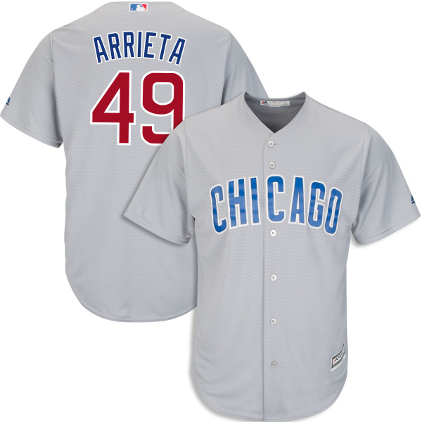 Chicago Cubs Jake Arrieta Authentic Road Jersey