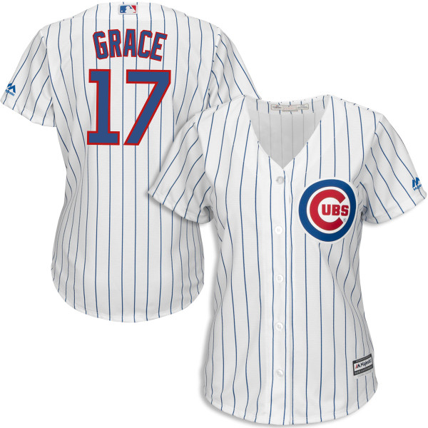 Women's Chicago Cubs Mark Grace Authentic White Home Jersey