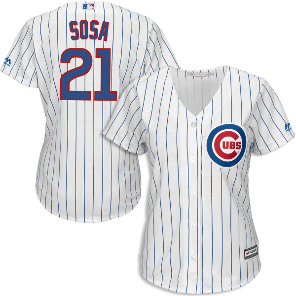 Women's Majestic Chicago Cubs #21 Sammy Sosa Authentic Pink Fashion MLB  Jersey