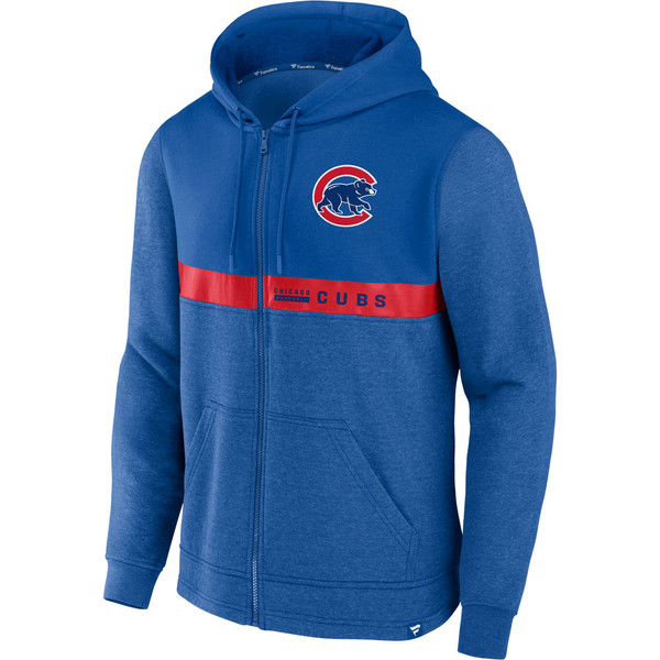 Polyester Full-Snap Chicago Cubs Royal and Red Hoodie Jacket