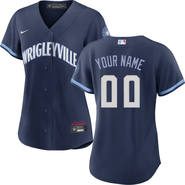 Chicago Cubs Wrigleyville City Connect Personalized Baseball Jersey