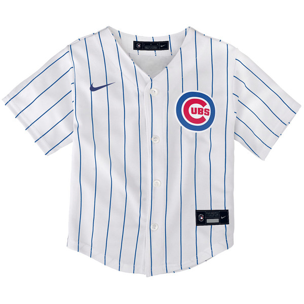  Majestic Chicago Cubs Cool Base Pinstripe Tackle