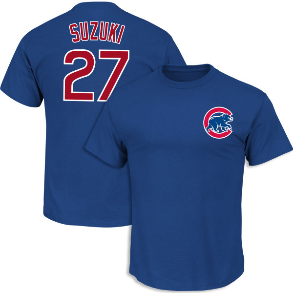 Seiya Suzuki Chicago Cubs Men's Royal Backer T-Shirt 