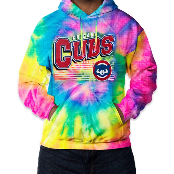 Chicago Cubs 1984 Cooperstown Tie-Dye Hoodie