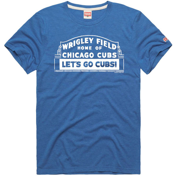 Wrigley Field Chicago Cubs T-Shirt from Homage. | Royal Blue | Vintage Apparel from Homage.