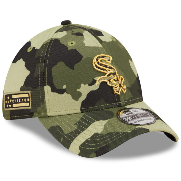Texas Rangers New Era 2022 Armed Forces Day 39THIRTY Flex Hat - Camo
