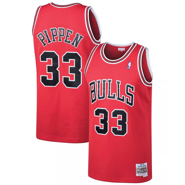 Chicago Bulls Scottie Pippen Mitchell & Ness Pinstripe Swingman