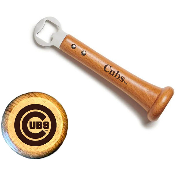 Chicago Cubs Bat Handle Bottle Opener Wooden handle Opener