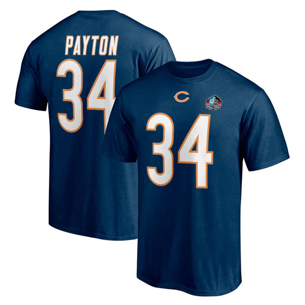 NFL Hall of Fame Chicago Bears Walter Payton Jersey T-Shirt Small S  Football