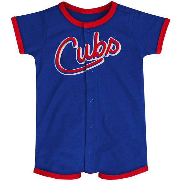 MLB Size 18M Chicago Cubs Power Hitter Short Sleeve Coverall