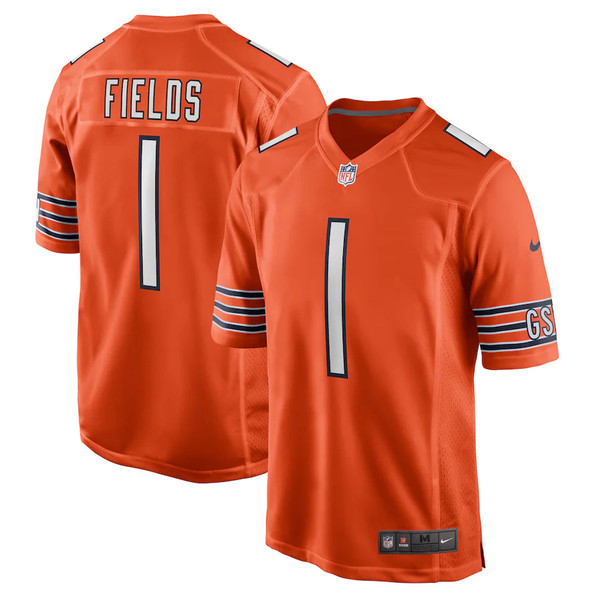 Justin Fields Chicago Bears Orange Game Jersey by NIKE®