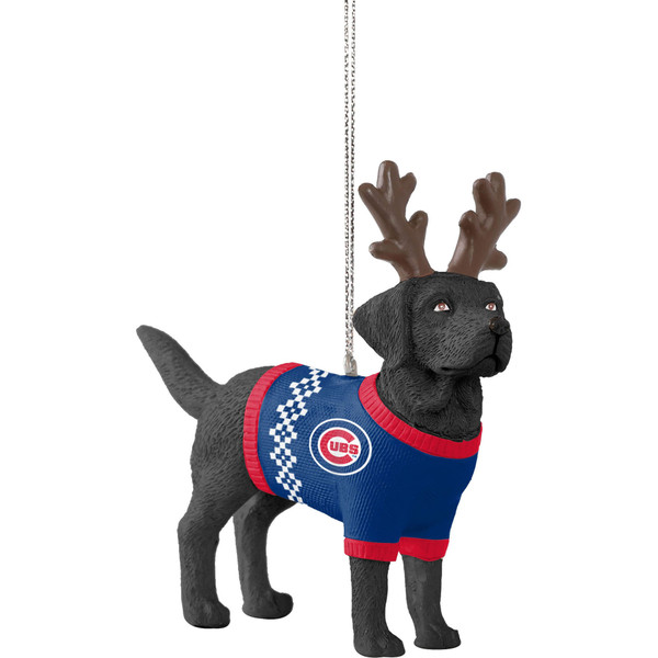 Chicago Cubs Reindeer Dog Ornament