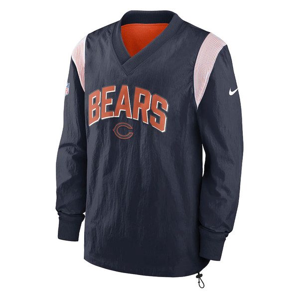 Chicago Bears Sideline V-Neck Pullover Windshirt Jacket by NIKE ...