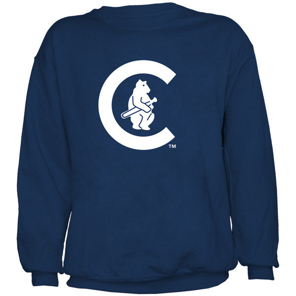 Men's Chicago Cubs Stitches Light Blue Team Logo Pullover Hoodie